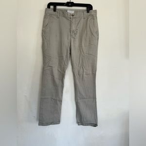 Five Four Mens Muted Gray Khaki  Flat Front Trouser Pants, Size 31